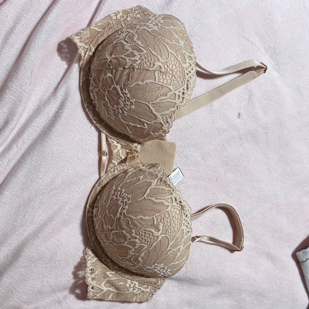 Adore Me Lace Beige Bra
